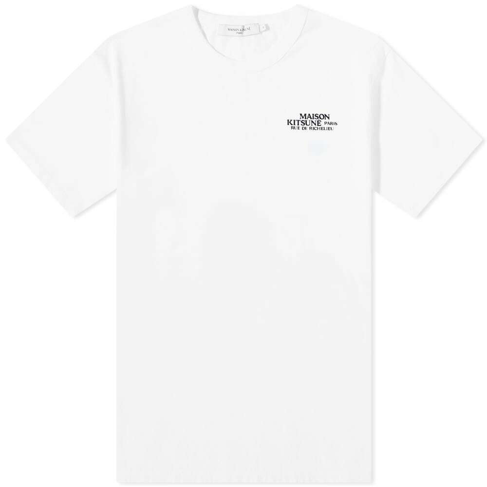 Maison Kitsuné Men's Rue De Richelieu Classic T-Shirt in White