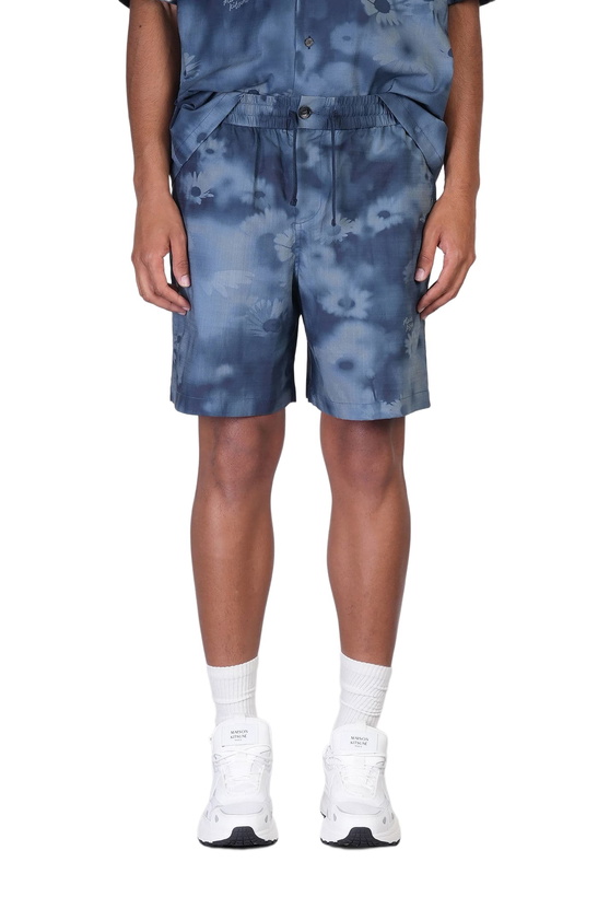 Photo: Maison Kitsuné Shorts In Blue Cotton