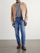 Rag & Bone - Striped Cotton-Jersey T-Shirt - Blue