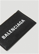 Logo Print Card Holder with Strap in Black