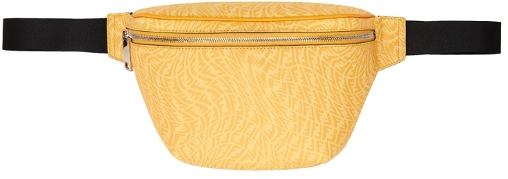 Photo: Fendi Black & Yellow FF Vertigo Belt Bag