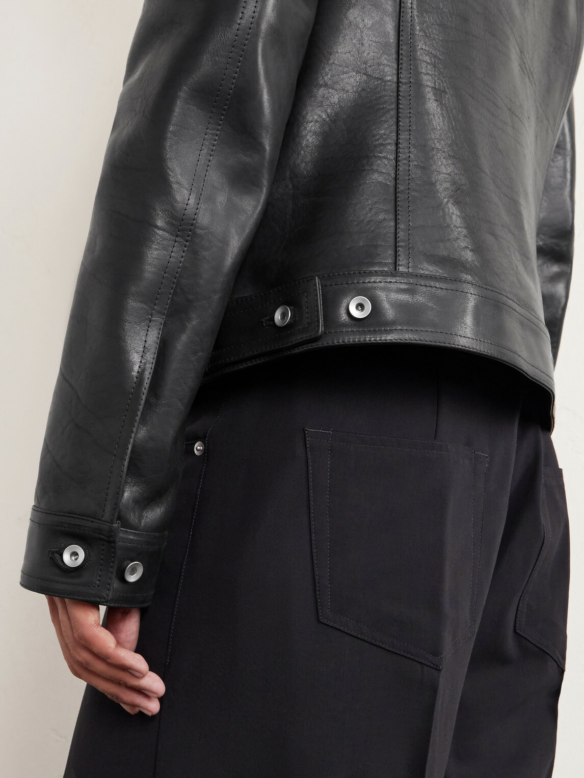 Rick Owens - Temple Work Leather Jacket - Black Rick Owens
