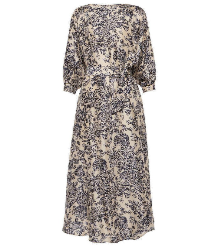 Photo: Loro Piana Printed silk midi dress