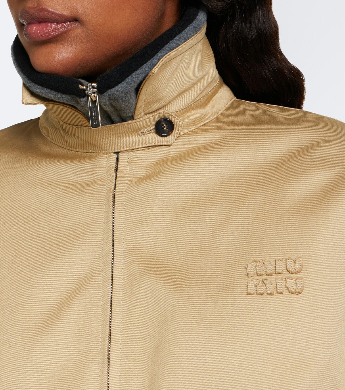 Miu Miu Padded cotton twill blouson jacket