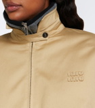Miu Miu Padded cotton twill blouson jacket