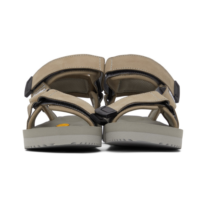 Suicoke Taupe and Grey Nubuck DEPA V2NU Sandals Suicoke