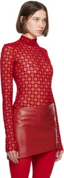 Givenchy Red Monogram 72 Bodysuit