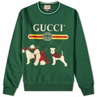 Gucci Men's Dog Crew Sweat in Green