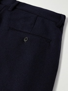 Portuguese Flannel - Pleated Wool Trousers - Blue