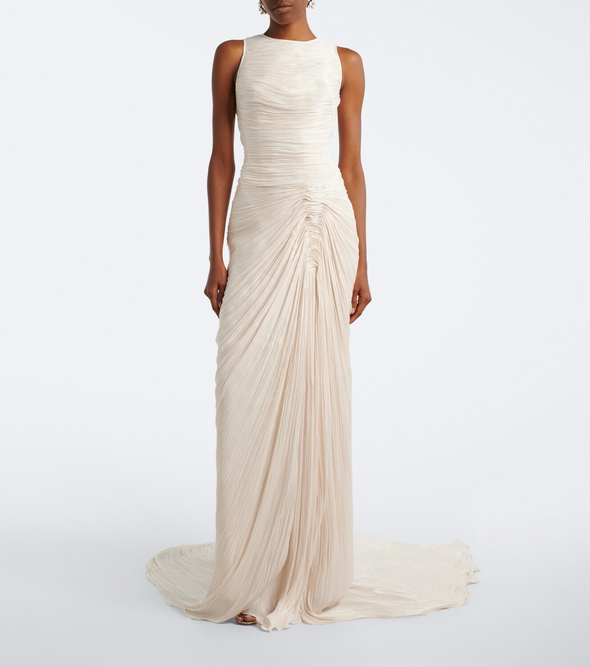 Marmar Halim Pleated satin gown