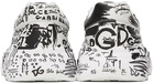 Dolce & Gabbana White Daymaster Graffiti Sneakers