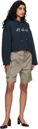 Off-White Beige Co Gab Pocket Shorts