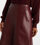 Fforme Leather midi skirt