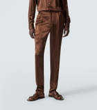 Rubinacci Reversible silk straight pants