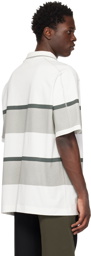Feng Chen Wang White & Gray Deconstructed Polo