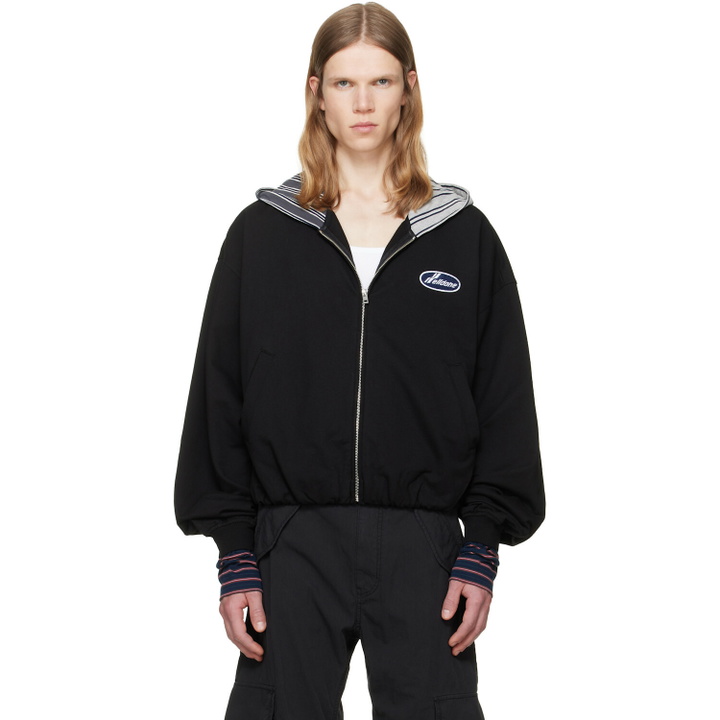 Photo: We11done Black Bubble Zip-Up Hoodie