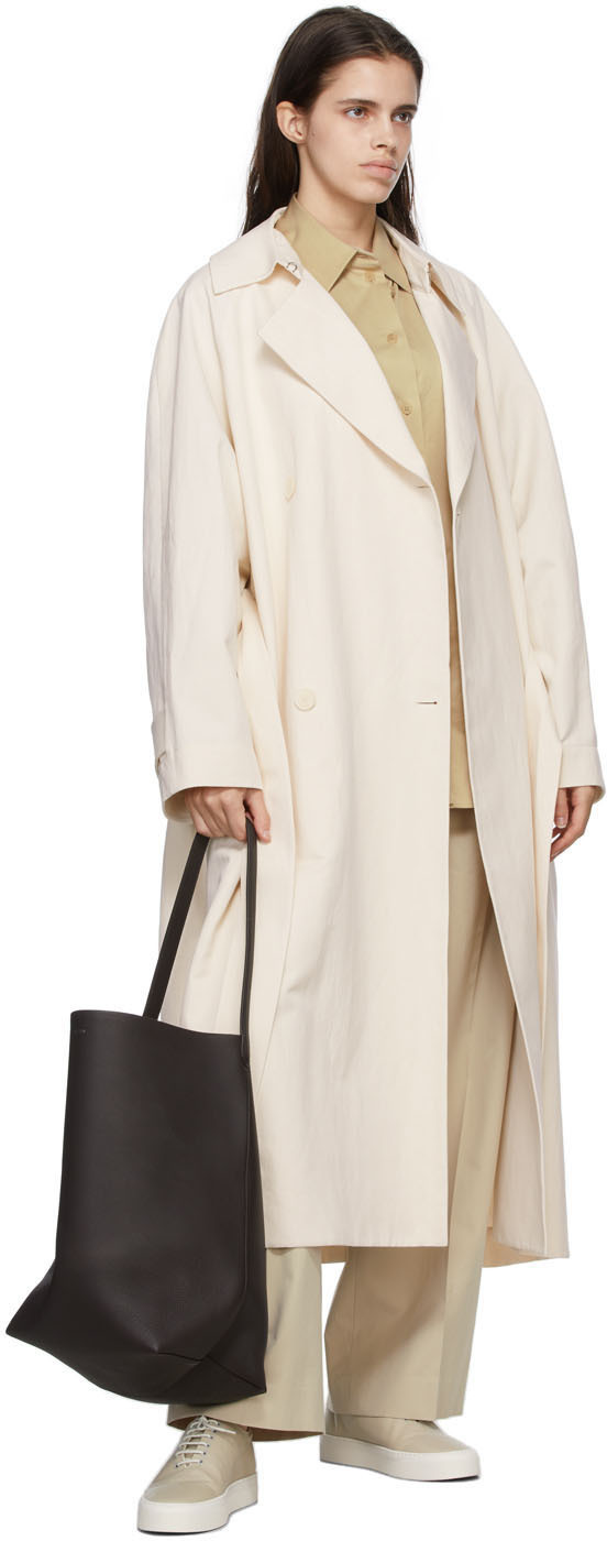 The Row Off White Gabardine Oswin Trench Coat The Row