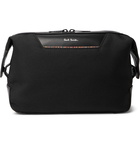 Paul Smith - Embroidered Leather-Trimmed Nylon Wash Bag - Black