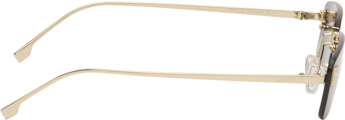 Fendi Gold 'Fendi First' Crystal Sunglasses