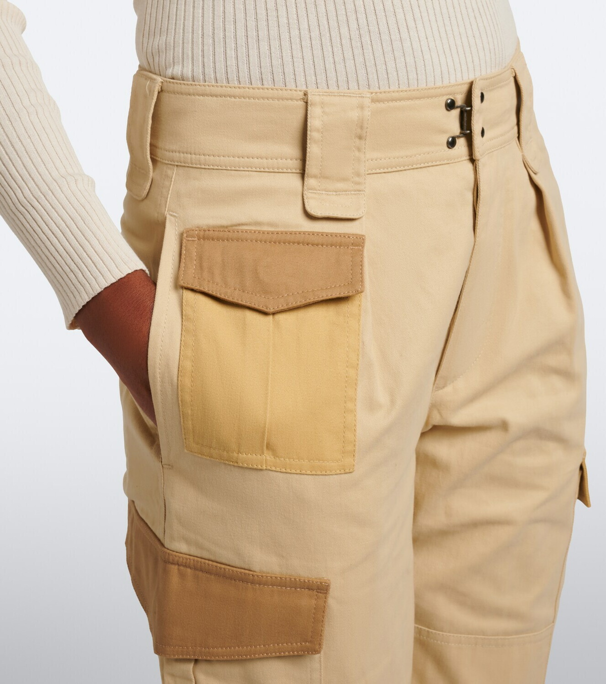 Marant Etoile Renzae patchwork cotton cargo pants