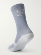 Portal - Pattern Active Three-Pack Jacquard-Knit Socks - Gray