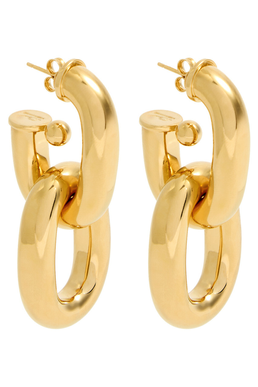 Rabanne Gold Chain Link Earrings Paco Rabanne