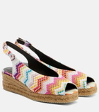 Missoni Joy 30 Zigzag lamé espadrille wedges