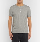 TOM FORD - Mélange Cotton-Jersey Henley T-Shirt - Men - Gray