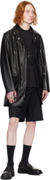 VEIN Black Leather Loafers