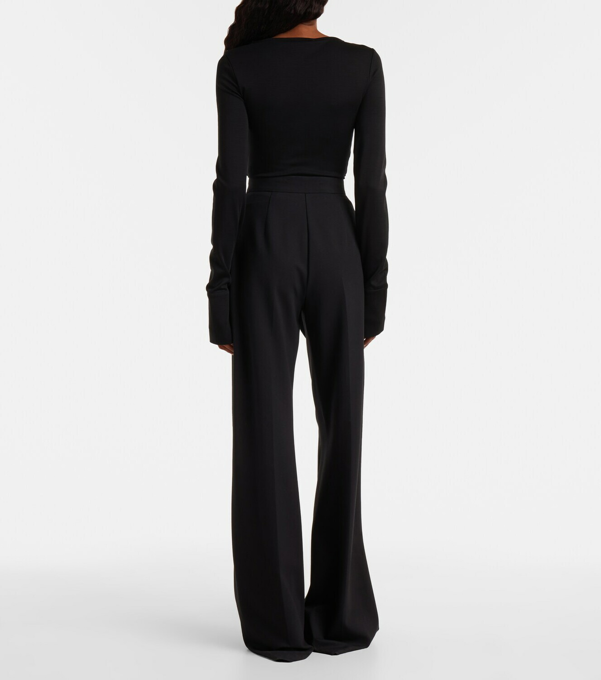 Max Mara Nigella draped wool bodysuit
