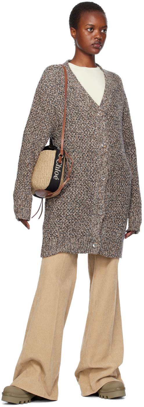 Chloe Mifukoエディション ベージュ スモール Woody かごバッグ Chloé Beige Mifuko Edition Small Woody Bag Chloe