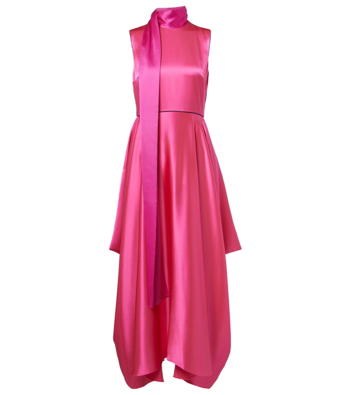 Photo: Roksanda Aela scarf-detail satin gown