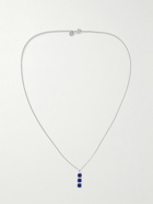Tom Wood - Rhodium-Plated Silver Lapis Pendant Necklace