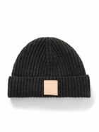 LOEWE - Logo-Appliquéd Ribbed Cashmere Beanie