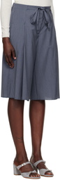 Deiji Studios Navy Wool Shorts
