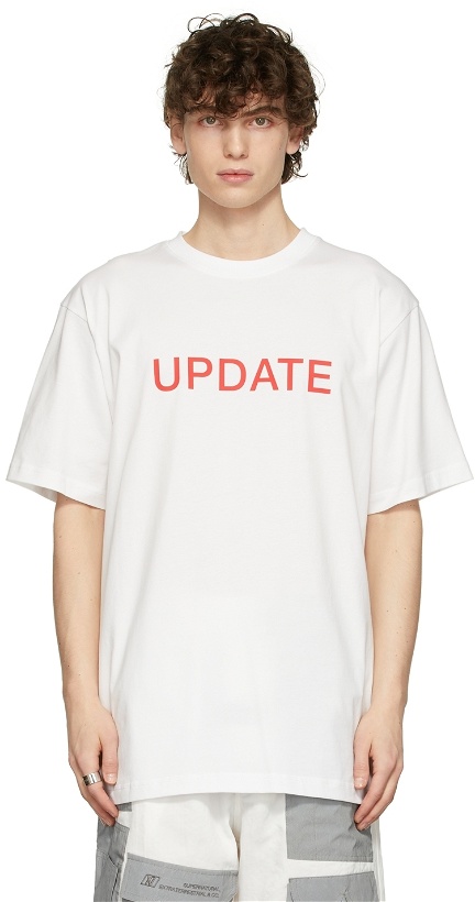 Photo: Xander Zhou White 'Update' T-Shirt