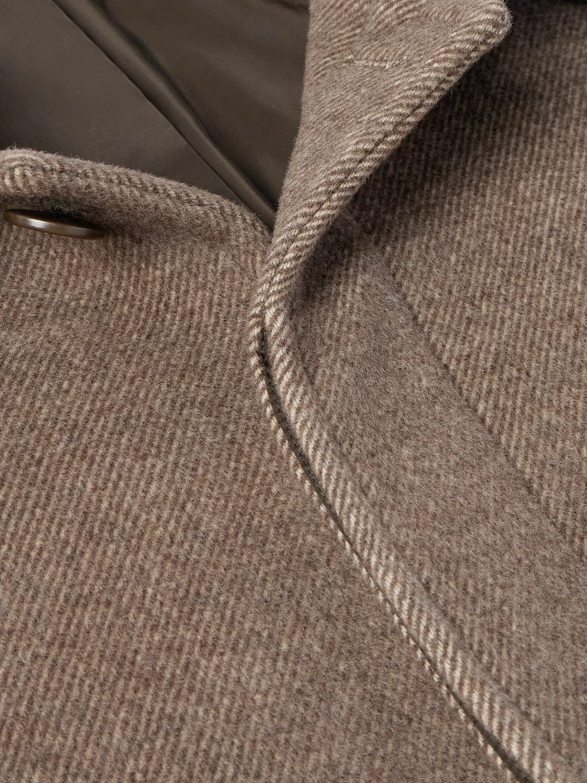 Amomento - Wool and Alpaca-Blend Twill Coat - Brown AMOMENTO