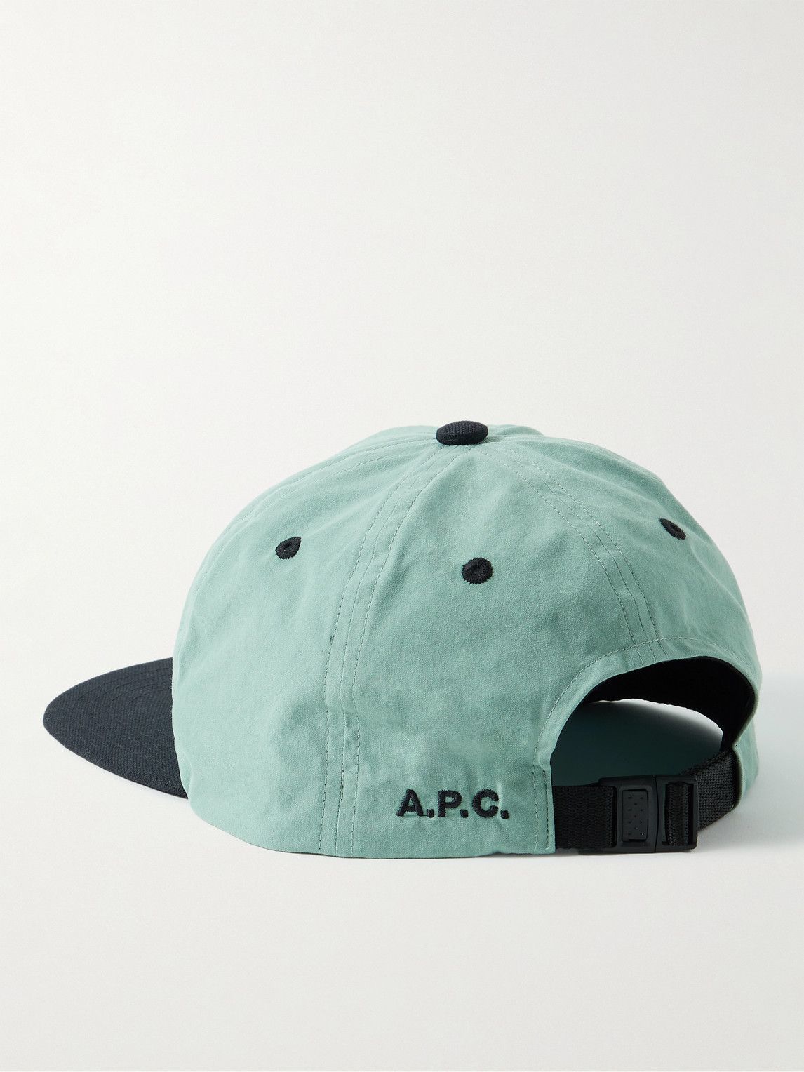 A.P.C. - Logo-Embroidered Cotton-Poplin and Canvas Baseball Cap 