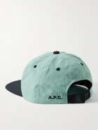 A.P.C. - Logo-Embroidered Cotton-Poplin and Canvas Baseball Cap - Green