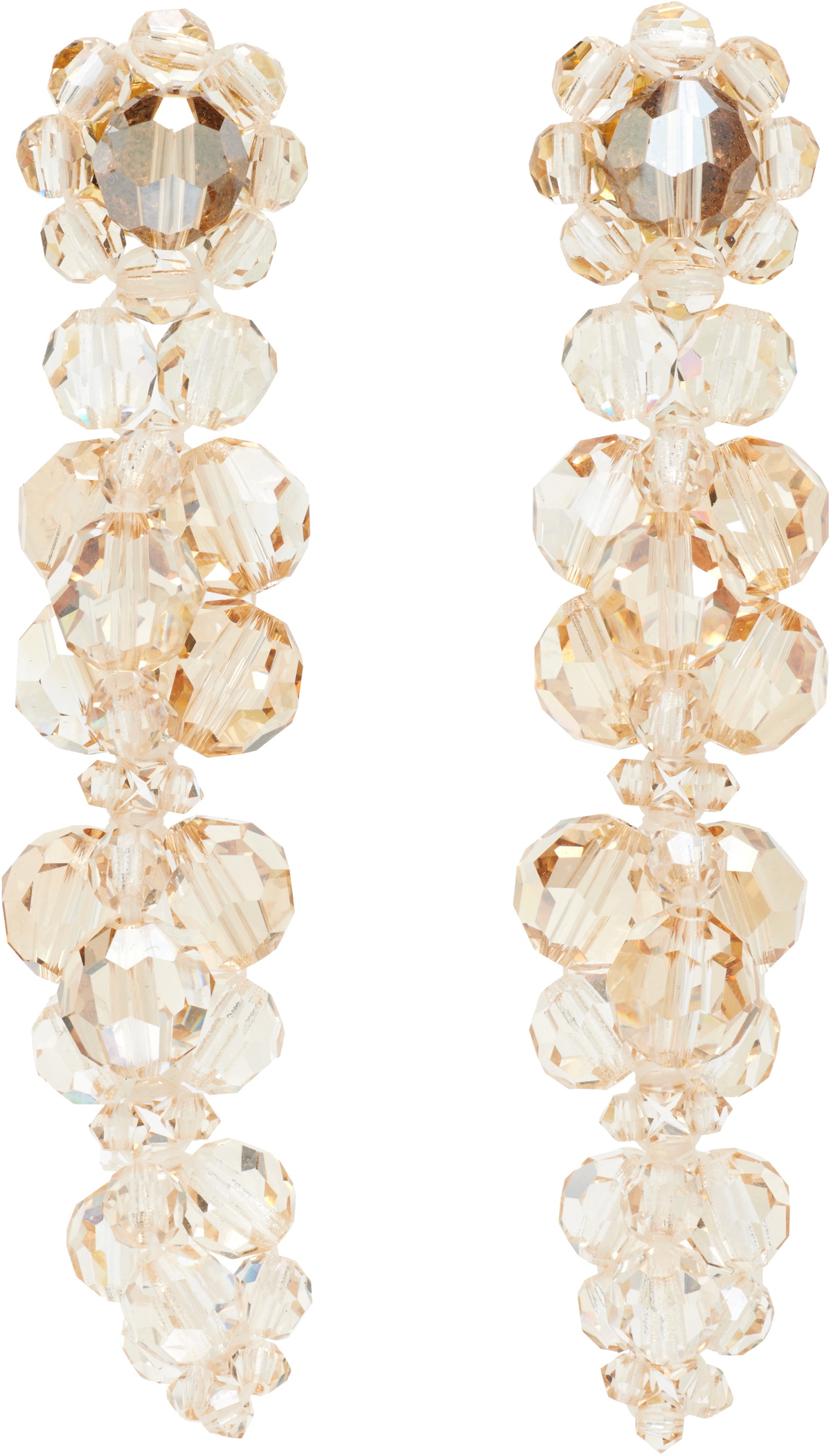 Simone Rocha Cluster Drip Crystal Earrings Simone Rocha