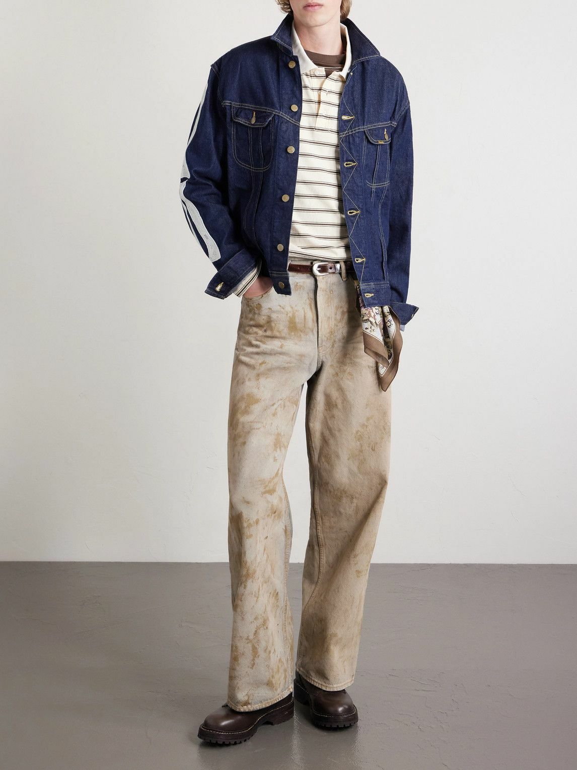 KAPITAL - CPO Brushed Cotton-Fleece Shirt - Red KAPITAL