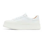 Jil Sander White Leather Platform Sneakers