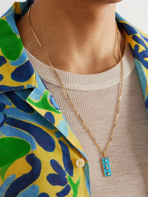 Photo: Yvonne Léon - Symbolic Motives Gold Turquoise Necklace