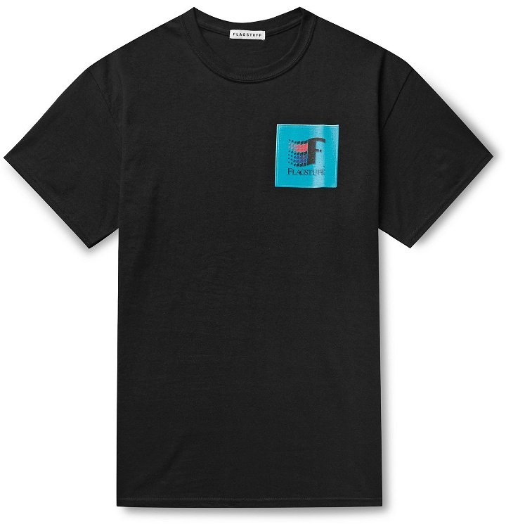 Photo: Flagstuff - Logo-Print Cotton-Jersey T-Shirt - Black