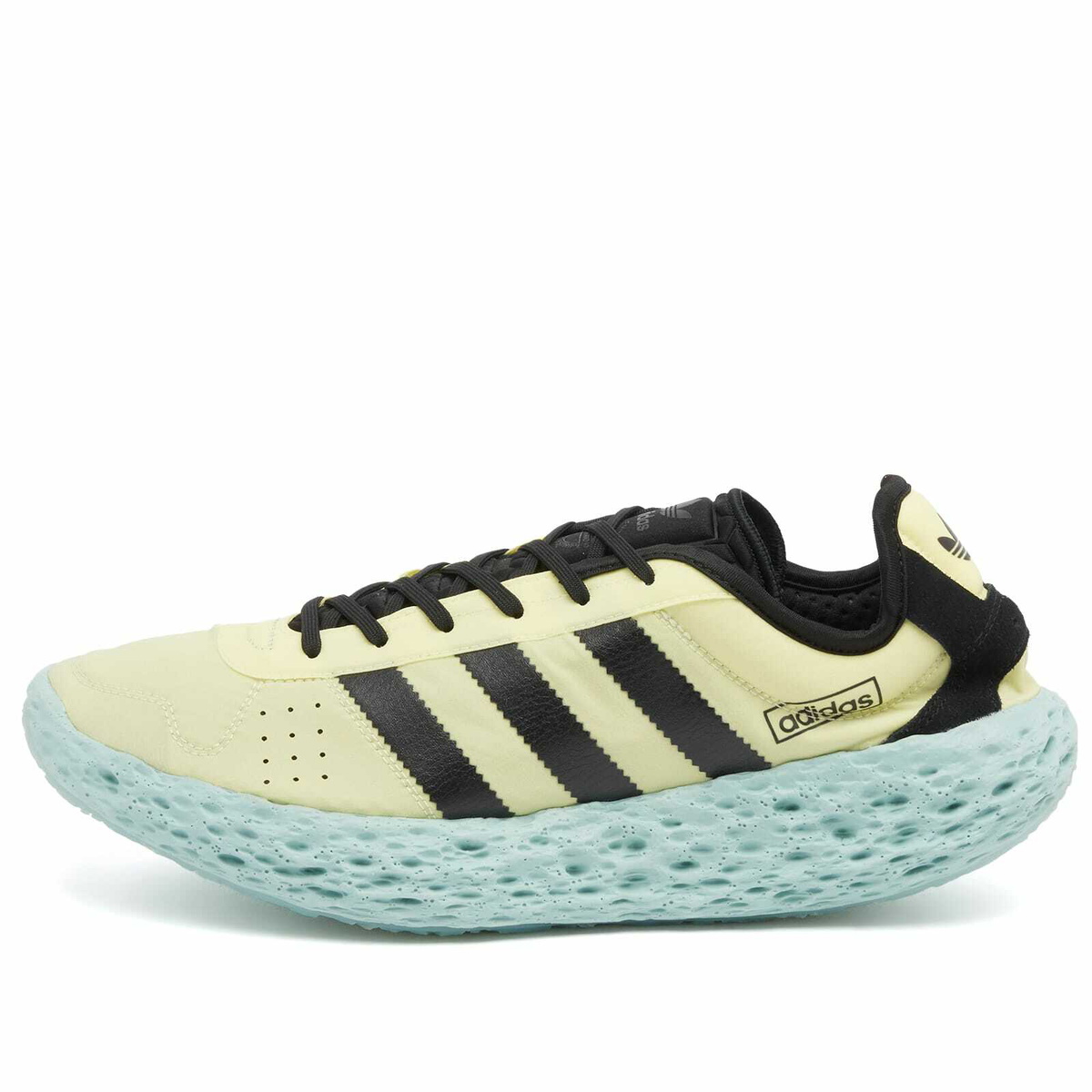 Adidas Men's Zponge Sneaker in Ice Yellow/Core Black/Focus Blue