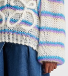 Loewe Anagram striped wool-blend sweater