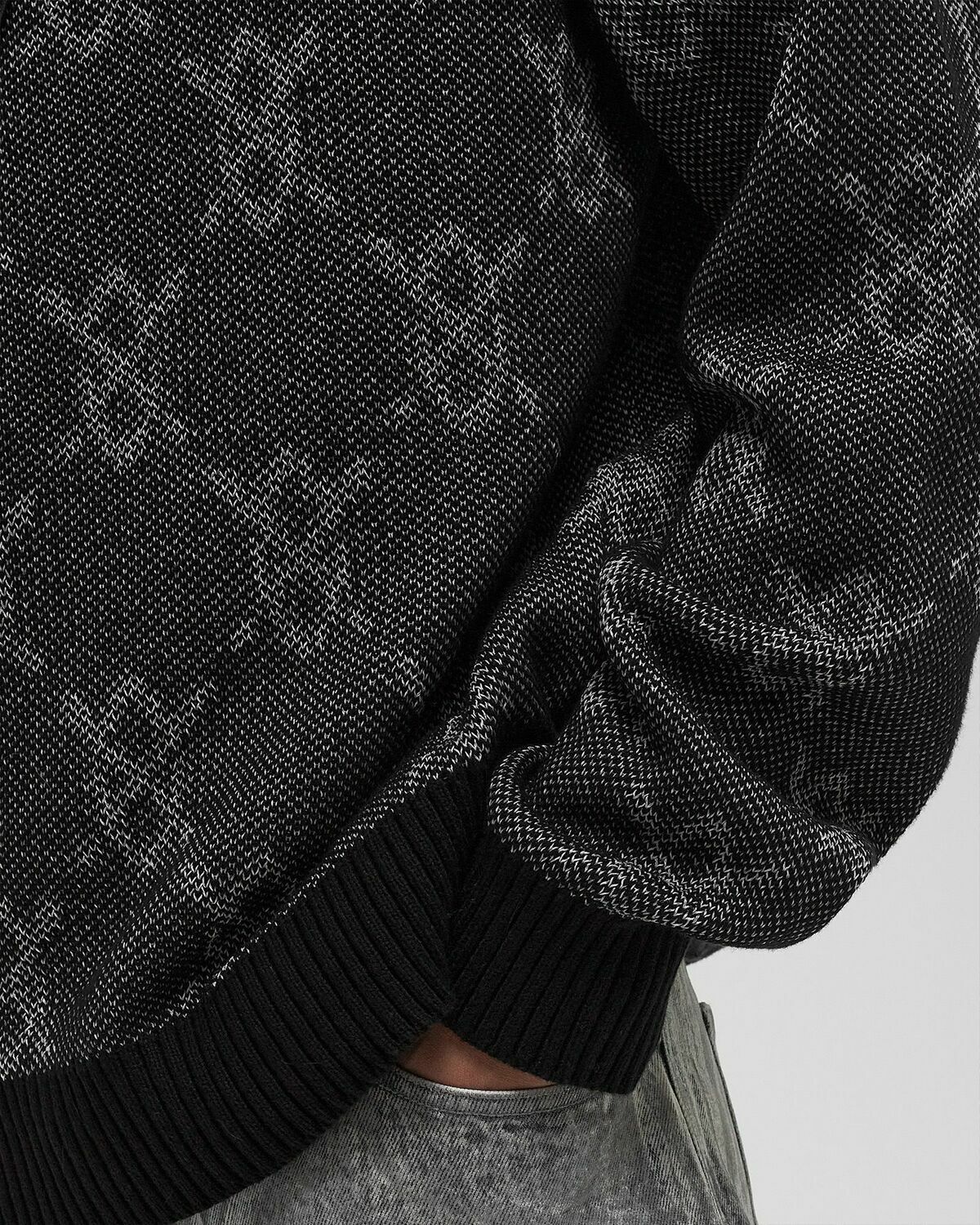 Daily Paper TEMS KNIT SWEATER Black Mens Pullovers/Zippers & Cardigan