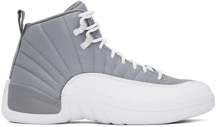 Photo: Nike Jordan Gray Jordan 12 Retro Sneakers