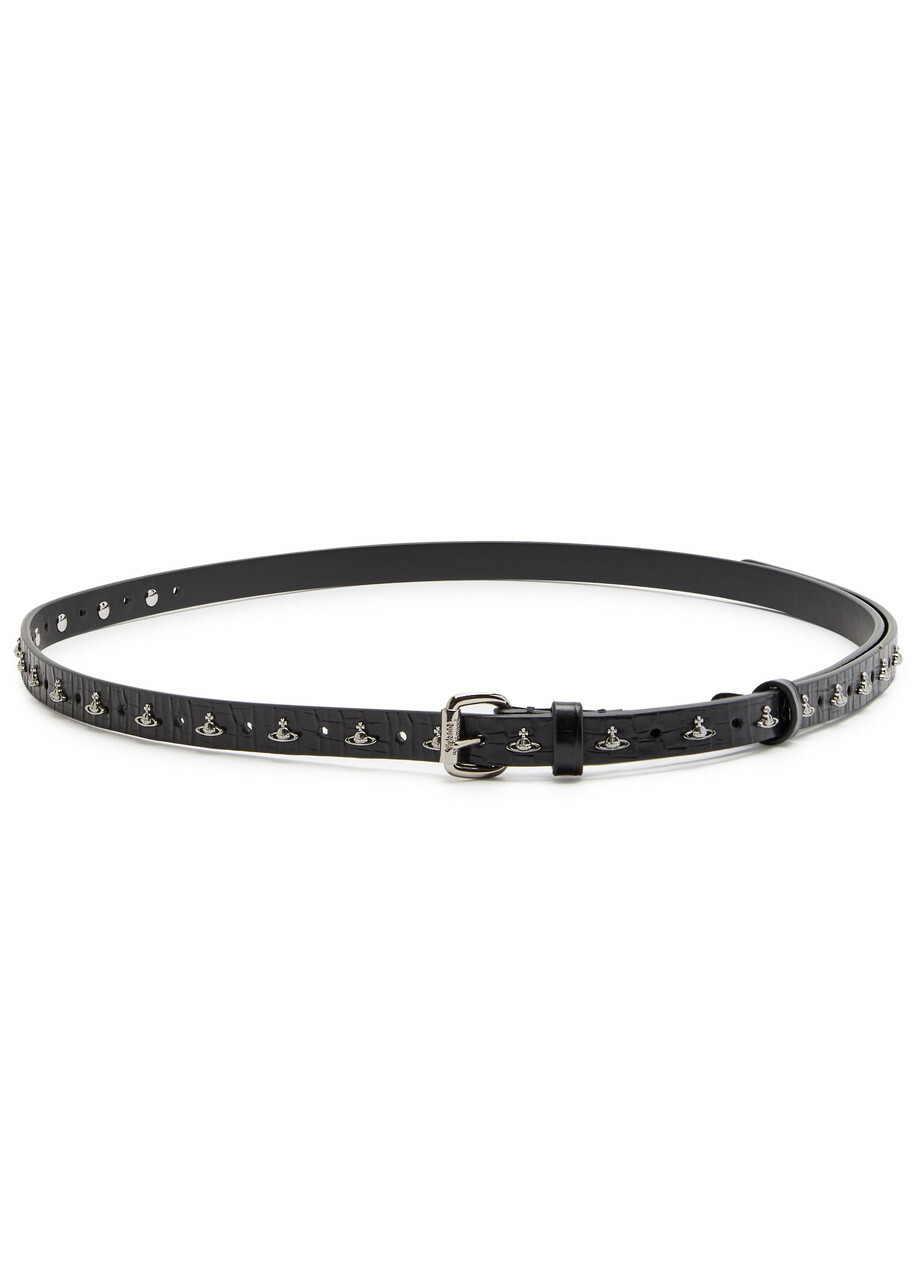 小物 Vivienne Westwood leather orb studs belt Vivienne Westwood Orb Leather Belt - Black - One Size
