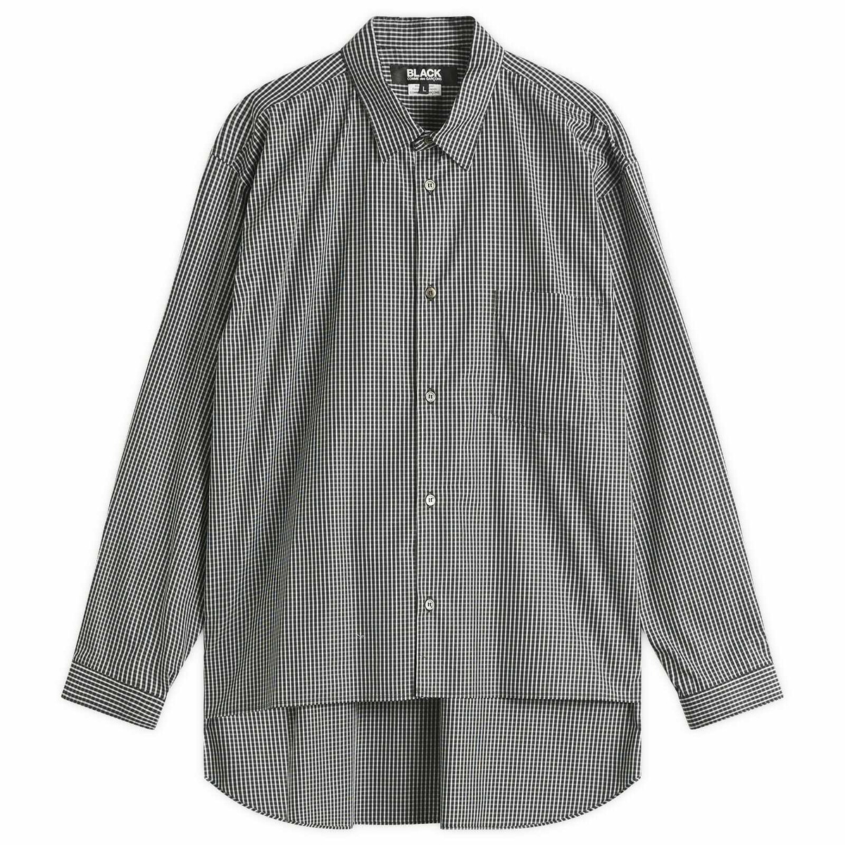 【BLACK COMME des GARÇONS】Checkered shirt Comme des Garçons Men's Gingham Check Shirt in Black Comme des